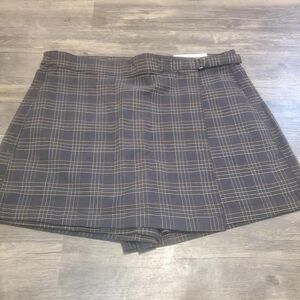 Plaid Gray Skort